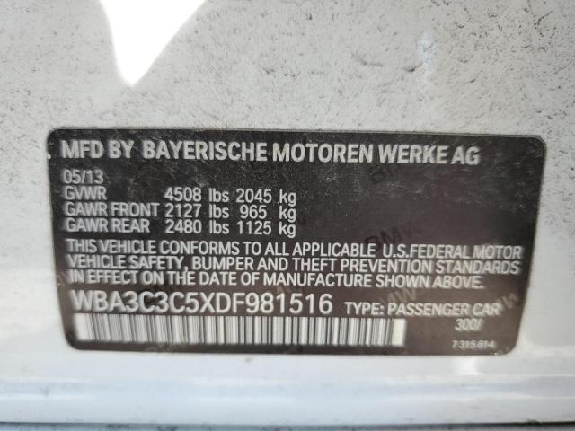 WBA3C3C5XDF981516 - 2013 BMW 320 I XDRIVE WHITE photo 12