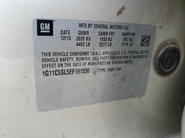 1G11C5SL5EF191556 - 2014 CHEVROLET MALIBU 1LT GOLD photo 12