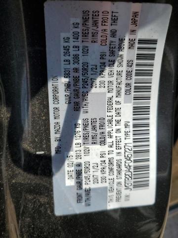 JM3TB2DA4F0457271 - 2015 MAZDA CX-9 GRAND TOURING GRAY photo 12