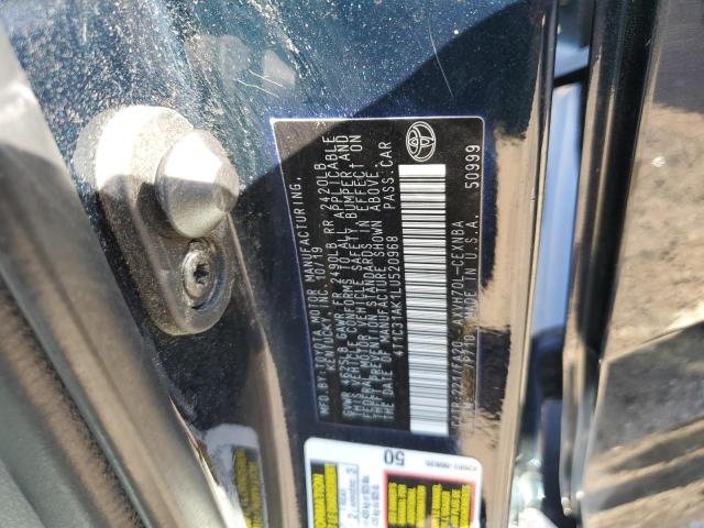 4T1C31AK1LU520968 - 2020 TOYOTA CAMRY LE BLUE photo 12