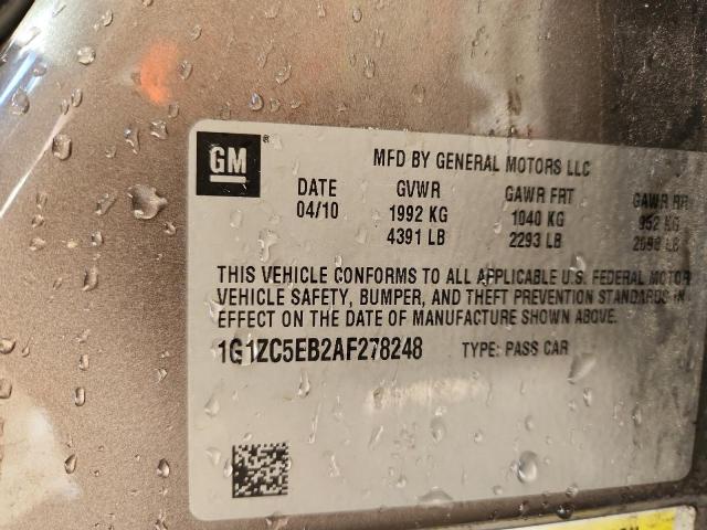 1G1ZC5EB2AF278248 - 2010 CHEVROLET MALIBU 1LT TAN photo 12