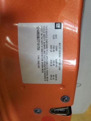 1G1AM55B277191754 - 2007 CHEVROLET COBALT SS ORANGE photo 12