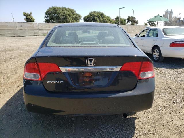 19XFA16599E044695 - 2009 HONDA CIVIC LX BLACK photo 6