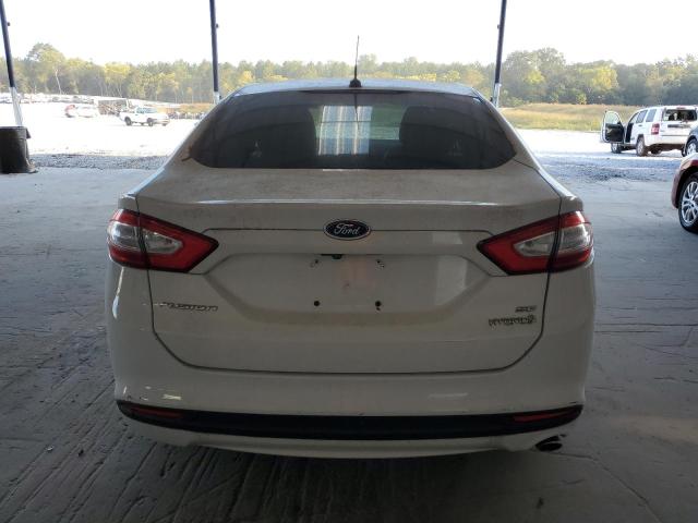 3FA6P0LU8FR186518 - 2015 FORD FUSION SE HYBRID WHITE photo 6