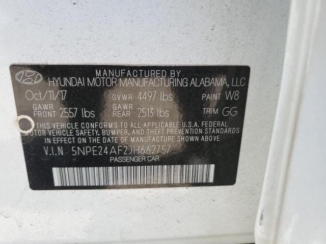 5NPE24AF2JH662757 - 2018 HYUNDAI SONATA SE 白色 照片 13