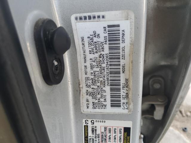 1NXBR32E18Z942065 - 2008 TOYOTA COROLLA CE GRAY photo 12