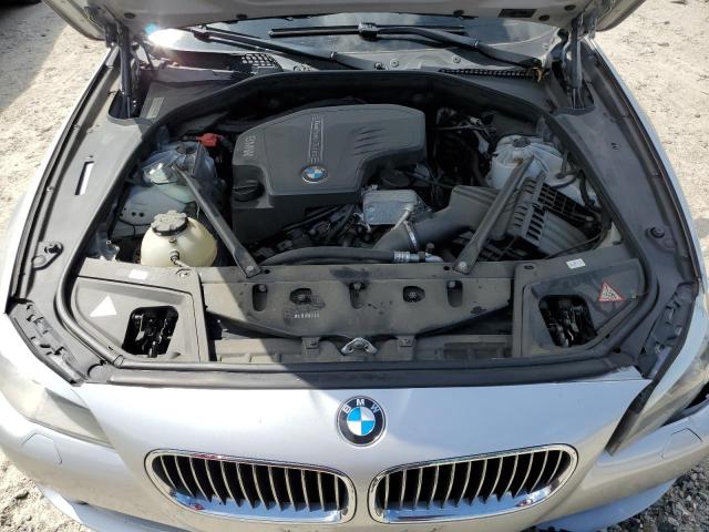 WBAXH5C53DD115134 - 2013 BMW 5 SERIES XI SILVER photo 11