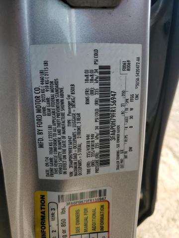 3FA6P0H79FR156947 - 2015 FORD FUSION SE 银色 照片 13