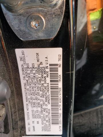 5TEJU62N96Z178616 - 2006 TOYOTA TACOMA DOUBLE CAB PRERUNNER BLACK photo 12