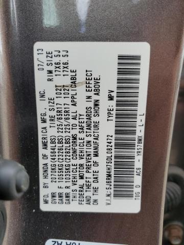 5J6RM4H75DL082472 - 2013 HONDA CR-V EXL 棕色 照片 13