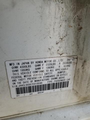 JH4CL96867C018046 - 2007 ACURA TSX 白色 照片 12
