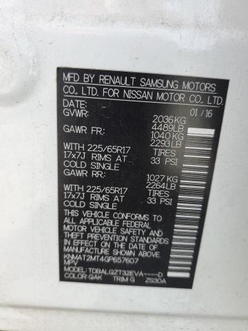 KNMAT2MT4GP657607 - 2016 NISSAN ROGUE S 白色 照片 14