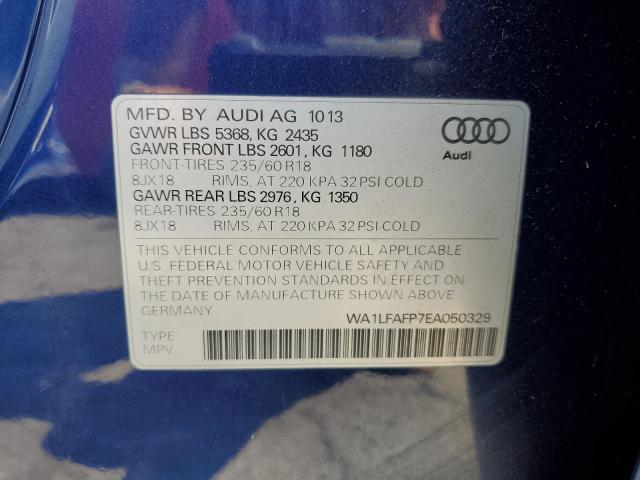 WA1LFAFP7EA050329 - 2014 AUDI Q5 PREMIUM PLUS BLUE photo 12