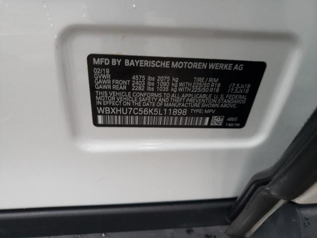 WBXHU7C56K5L11898 - 2019 BMW X1 SDRIVE28I WHITE photo 13