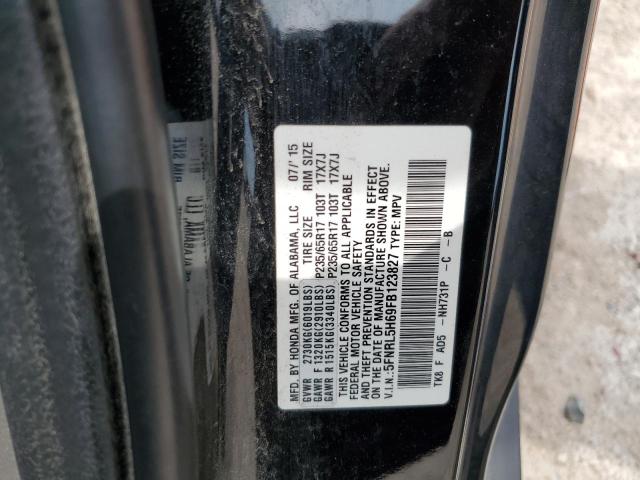 5FNRL5H69FB123827 - 2015 HONDA ODYSSEY EXL BLACK photo 13