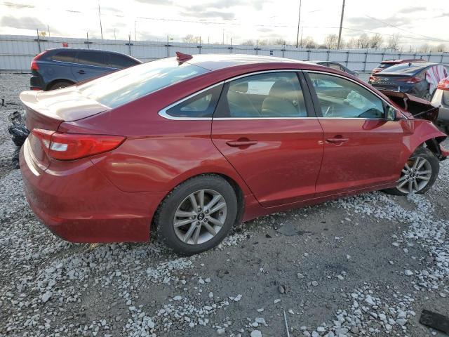 5NPE24AFXGH277388 - 2016 HYUNDAI SONATA SE RED photo 3