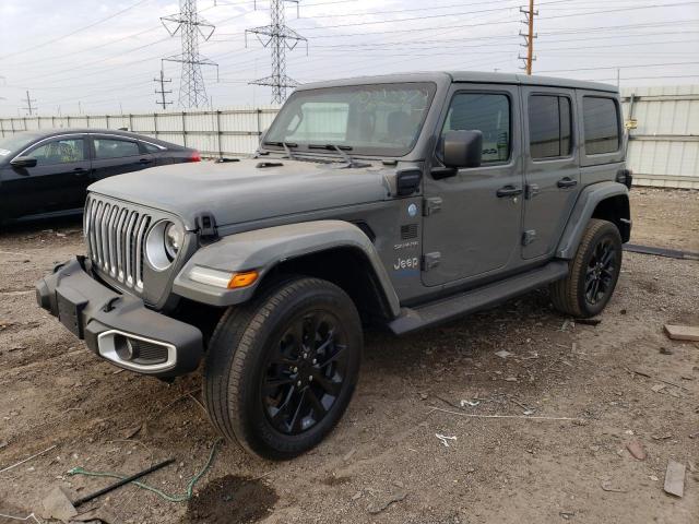 1C4JJXP63MW857307 - 2021 JEEP WRANGLER U SAHARA 4XE GRAY photo 1