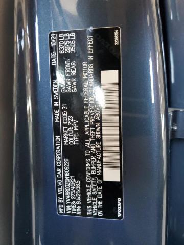 YV4BR00Z6N1806226 - 2022 VOLVO XC90 T8 RECHARGE INSCRIPTION EXPRESS BLUE photo 13