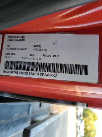 1HTMMMML9JH606405 - 2018 INTERNATIONAL 4300 4300 红色 照片 10