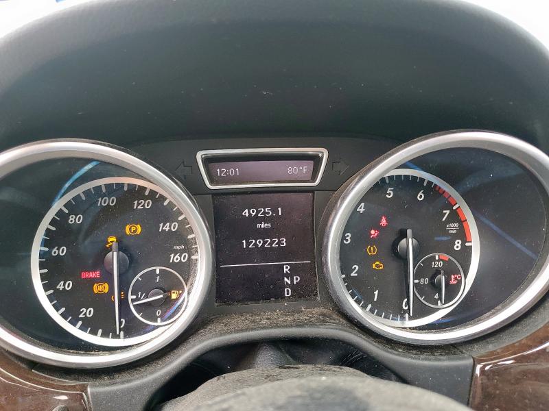 4JGDA5HB0CA028439 - 2012 MERCEDES-BENZ ML 350 4MATIC BLACK photo 9