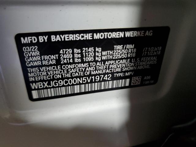 WBXJG9C00N5V19742 - 2022 BMW X1 XDRIVE28I WHITE photo 13