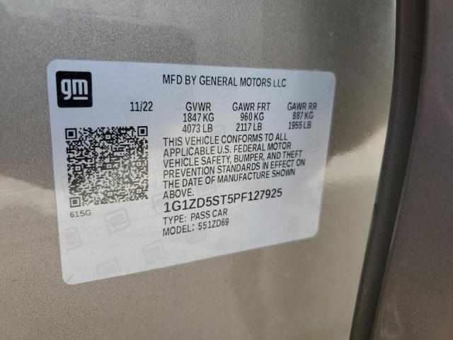 1G1ZD5ST5PF127925 - 2023 CHEVROLET MALIBU LT 棕色 照片 13