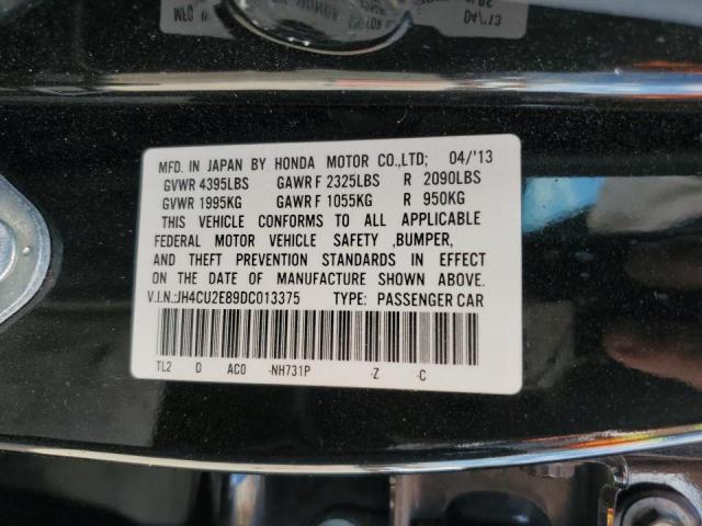 JH4CU2E89DC013375 - 2013 ACURA TSX SE Siyah fotoğraf 12