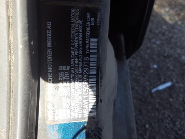 WBAVL1C50FVY29718 - 2015 BMW X1 XDRIVE28I BLUE photo 10