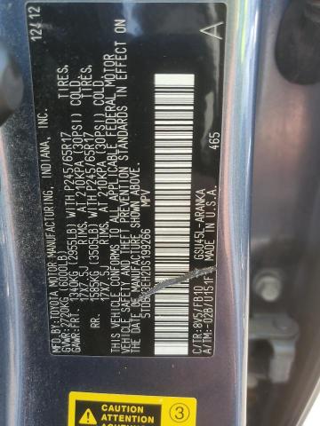 5TDBK3EH2DS199266 - 2013 TOYOTA HIGHLANDER BASE ლურჯი ფოტო 13