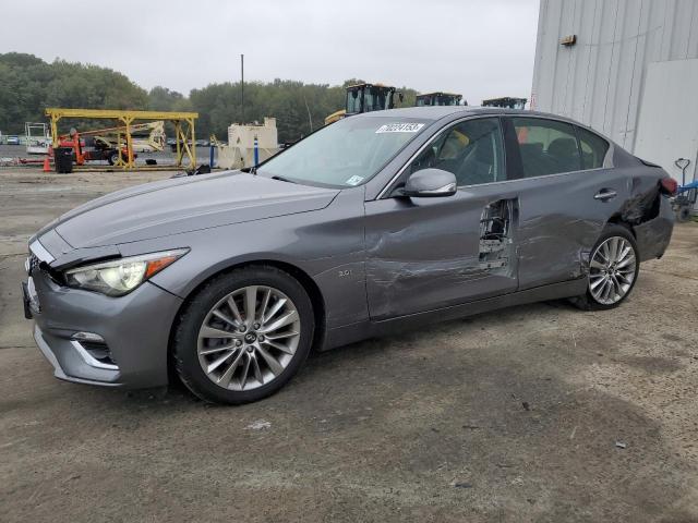 JN1EV7AR7KM556740 - 2019 INFINITI Q50 LUXE GRAY photo 1