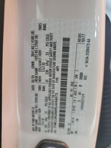 1FMCU9GN8RUA54073 - 2024 FORD ESCAPE ACTIVE 白色 照片 14