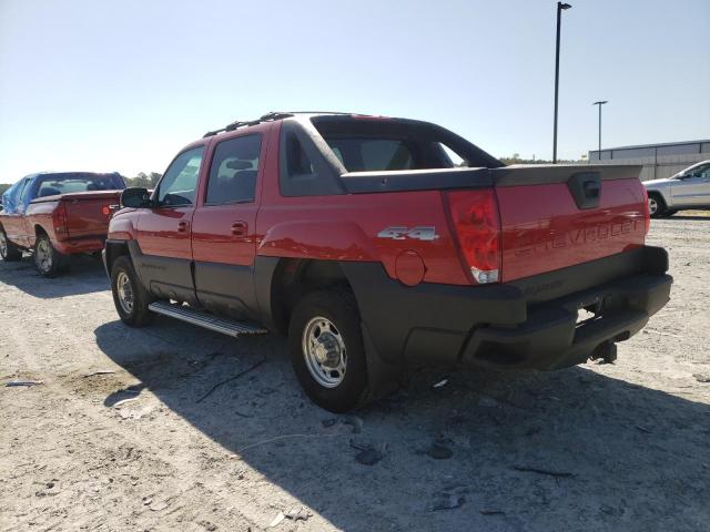 3GNGK23G53G141442 - 2003 CHEVROLET AVALANCHE K2500 RED photo 2