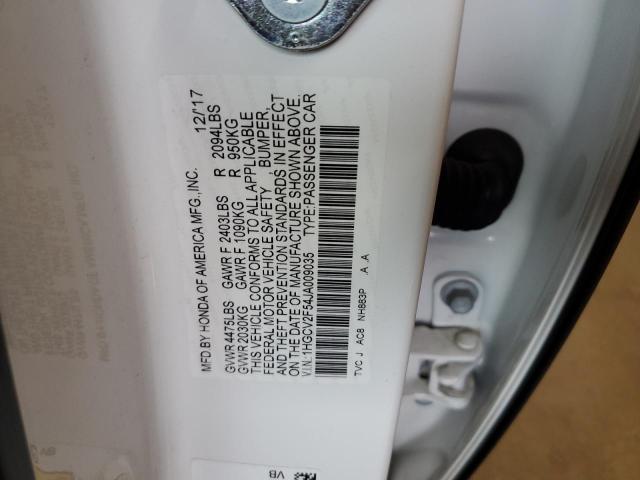 1HGCV2F54JA009035 - 2018 HONDA ACCORD EXL 白色 照片 13