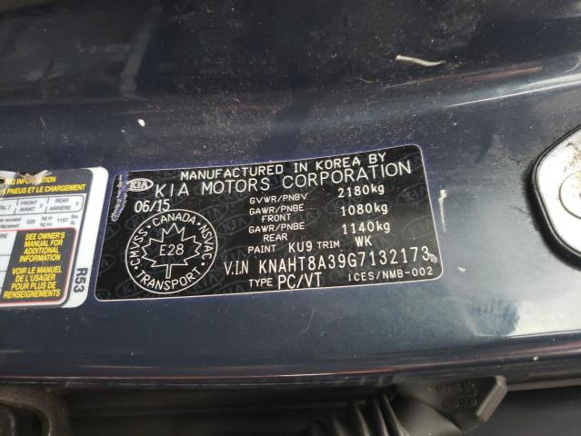 KNAHT8A39G7132173 - 2016 KIA RONDO BLUE photo 10