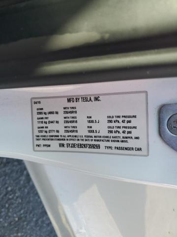 5YJ3E1EB2KF359269 - 2019 TESLA MODEL 3 أبيض صورة 12