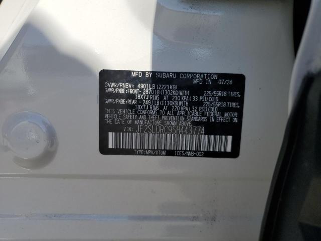 JF2SLDRC9SH443774 - 2025 SUBARU FORESTER LIMITED Biały zdjęcie 14