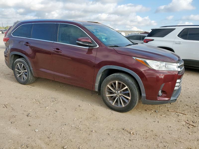 5TDKZRFH8JS272486 - 2018 TOYOTA HIGHLANDER SE 勃艮第红 照片 4