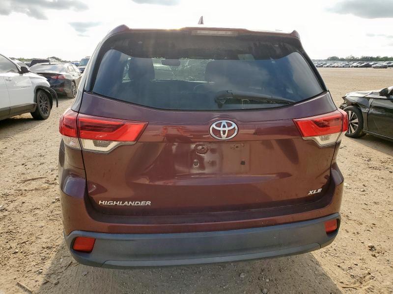 5TDKZRFH8JS272486 - 2018 TOYOTA HIGHLANDER SE 勃艮第红 照片 6