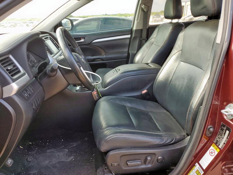 5TDKZRFH8JS272486 - 2018 TOYOTA HIGHLANDER SE 勃艮第红 照片 7