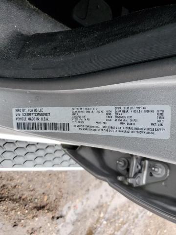 1C6SRFFTXMN809072 - 2021 RAM 1500 BIG HORN/LONE STAR SILVER photo 12