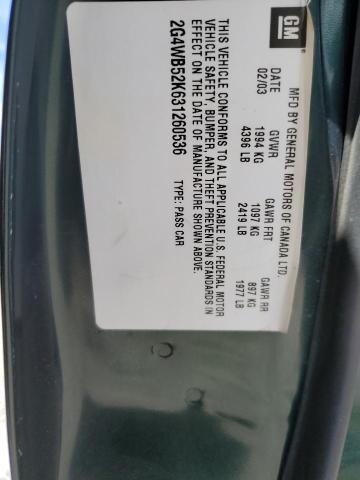 2G4WB52K631260536 - 2003 BUICK REGAL LS 绿色 照片 13