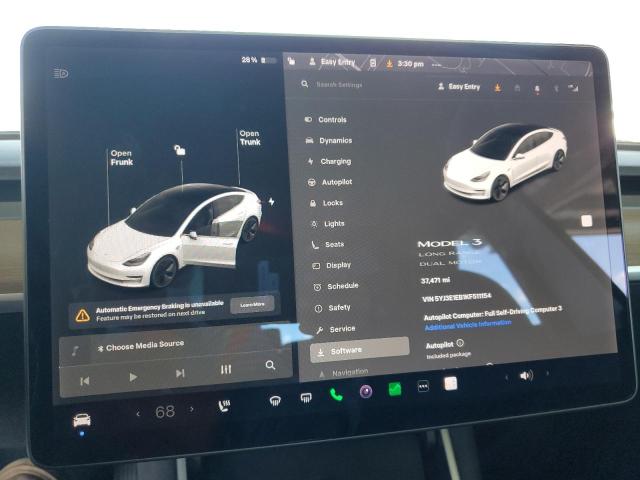 5YJ3E1EB1KF511154 - 2019 TESLA MODEL 3 WHITE photo 9