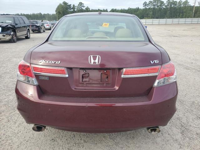 1HGCP3F87CA014050 - 2012 HONDA ACCORD EXL BURGUNDY photo 6