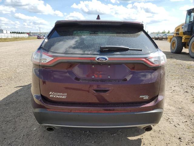 2FMPK4J80HBC49439 - 2017 FORD EDGE SEL BURGUNDY photo 6