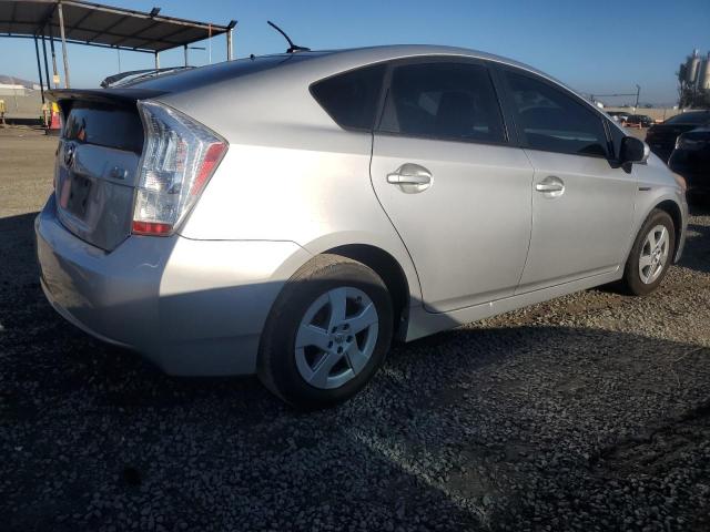 JTDKN3DUXA0062998 - 2010 TOYOTA PRIUS ვერცხლისფერი ფოტო 3
