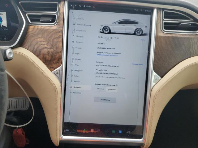 5YJSA1E11GF161269 - 2016 TESLA MODEL S Blanco foto 9