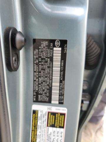 4T4BE46K99R054947 - 2009 TOYOTA CAMRY BASE GREEN photo 12