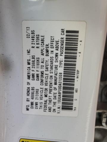 19UUA8F59DA010558 - 2013 ACURA TL TECH WHITE photo 12