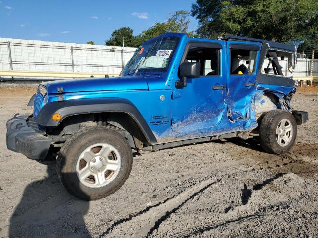 1C4BJWKG5FL734286 - 2015 JEEP WRANGLER U SPORT BLUE photo 1