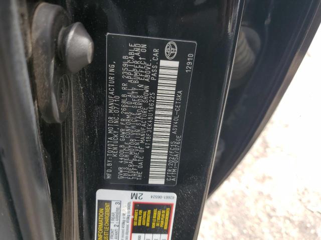 4T1BF3EK4BU166225 - 2011 TOYOTA CAMRY BASE 黑色 照片 12